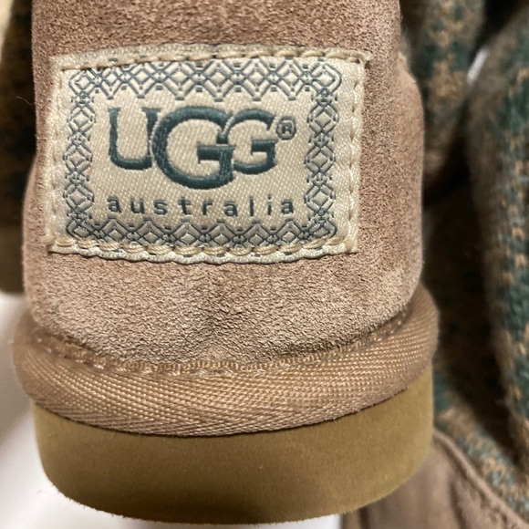 UGG tan and green plaid sweater tall boots - Picture 14 of 16